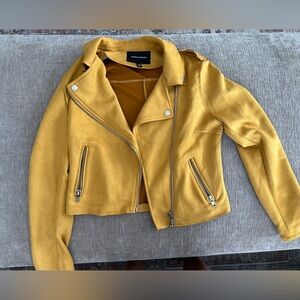 Yellow suede jacket